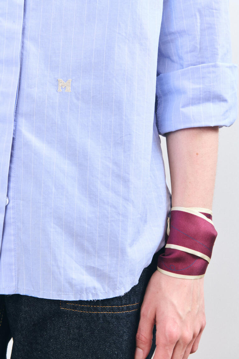 CYBELA - POPLIN SHIRT - BLUE, seconde vue