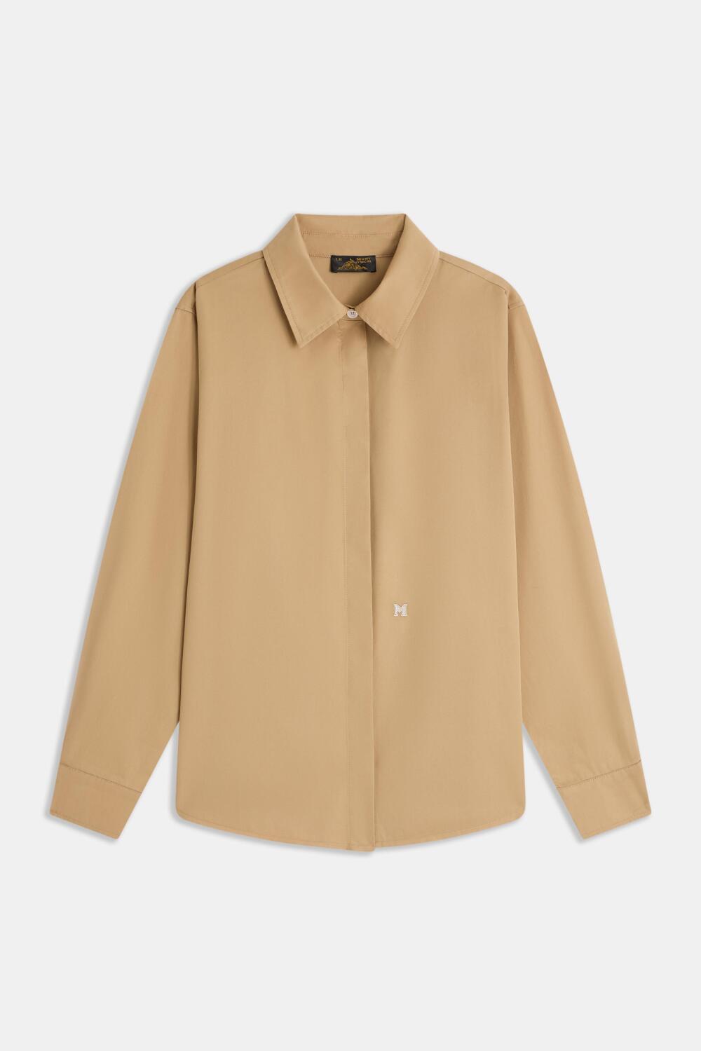 CYBELA - POPLIN SHIRT - 34, CAMEL