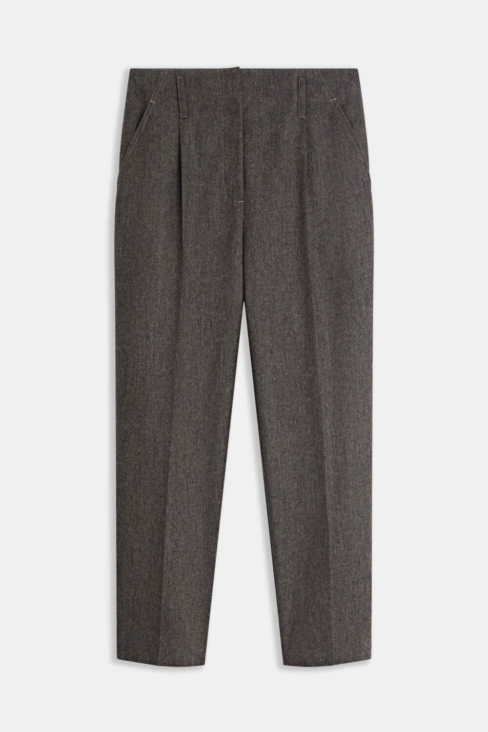 PIERRA - PLEATED PANTS - 38, BROWN