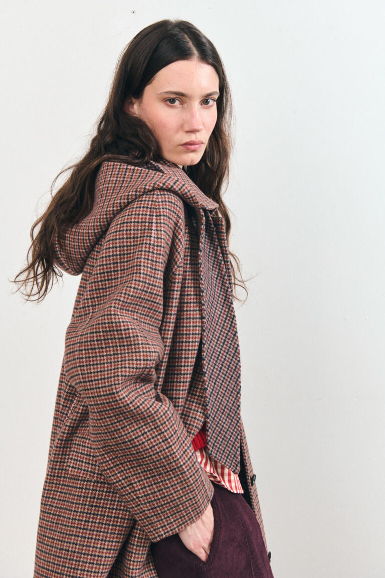 MERRY - Houndstooth Coat - BROWN, seconde vue