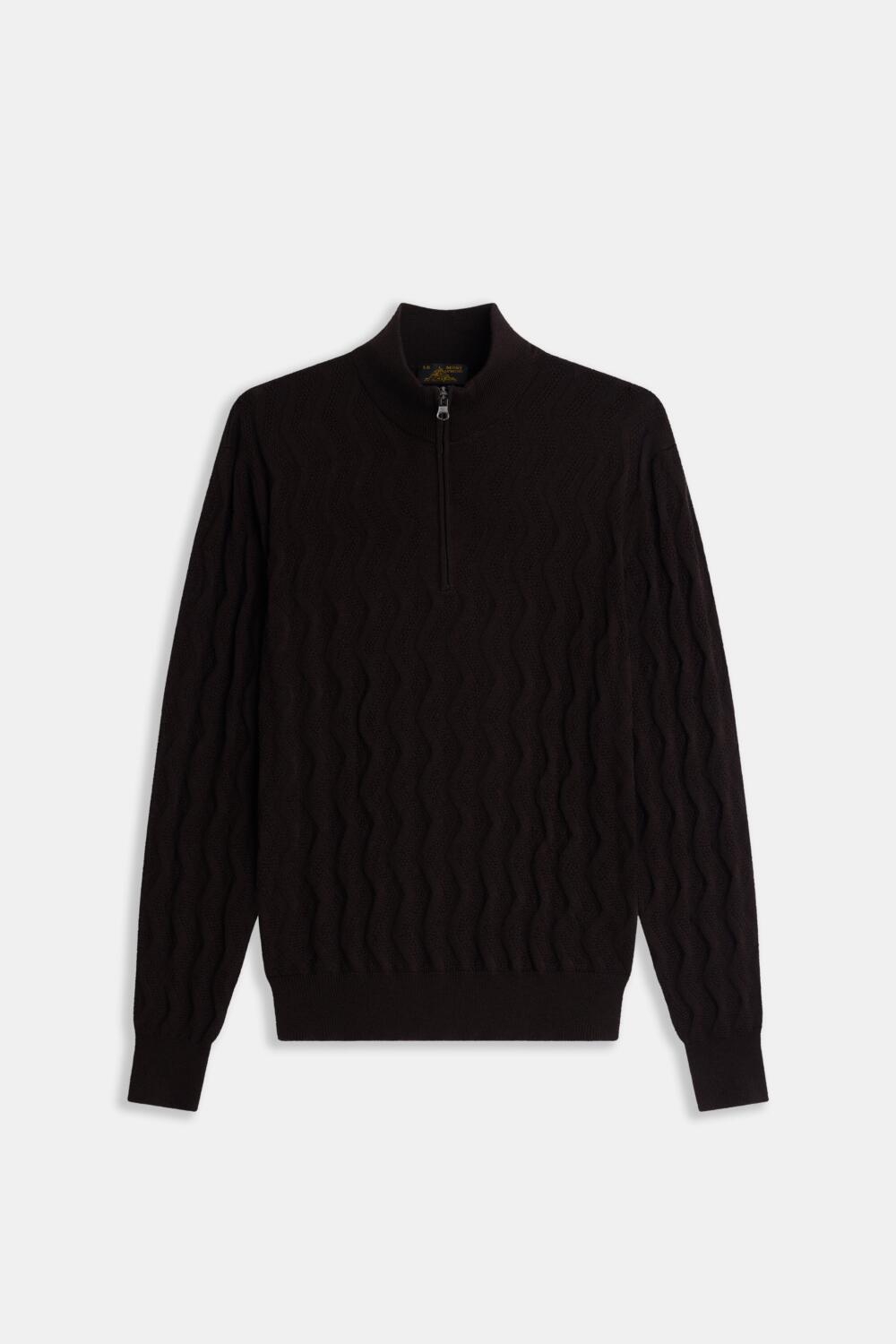 SERON - HIGH-NECK SWEATER - XS, BROWN