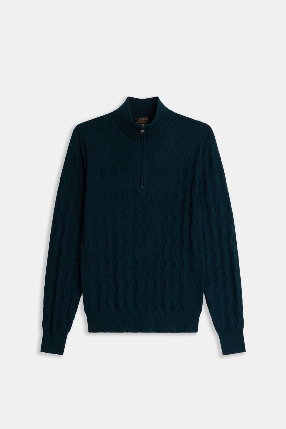 SERON - HIGH-NECK SWEATER - M, BROWN