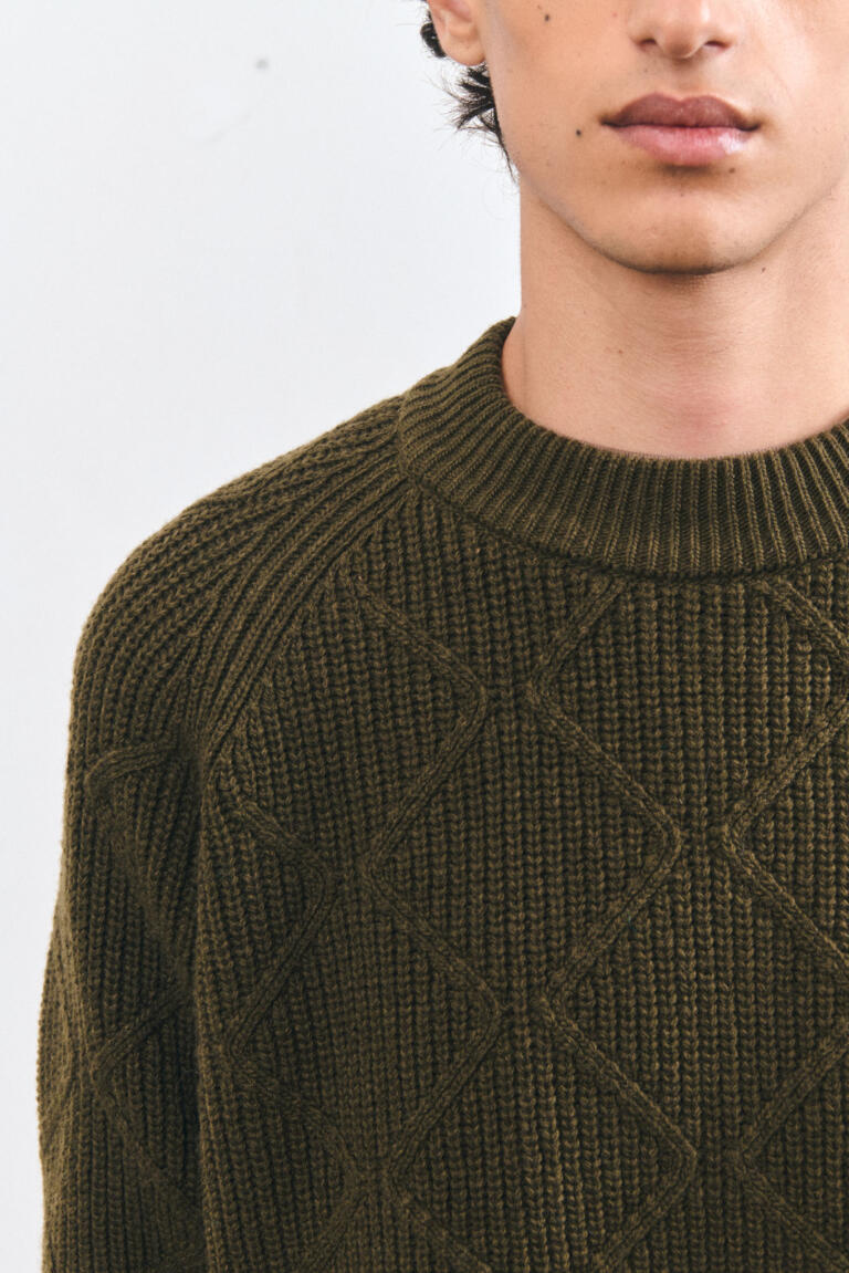 SECLIN - MERINO SWEATER - KAKI, seconde vue