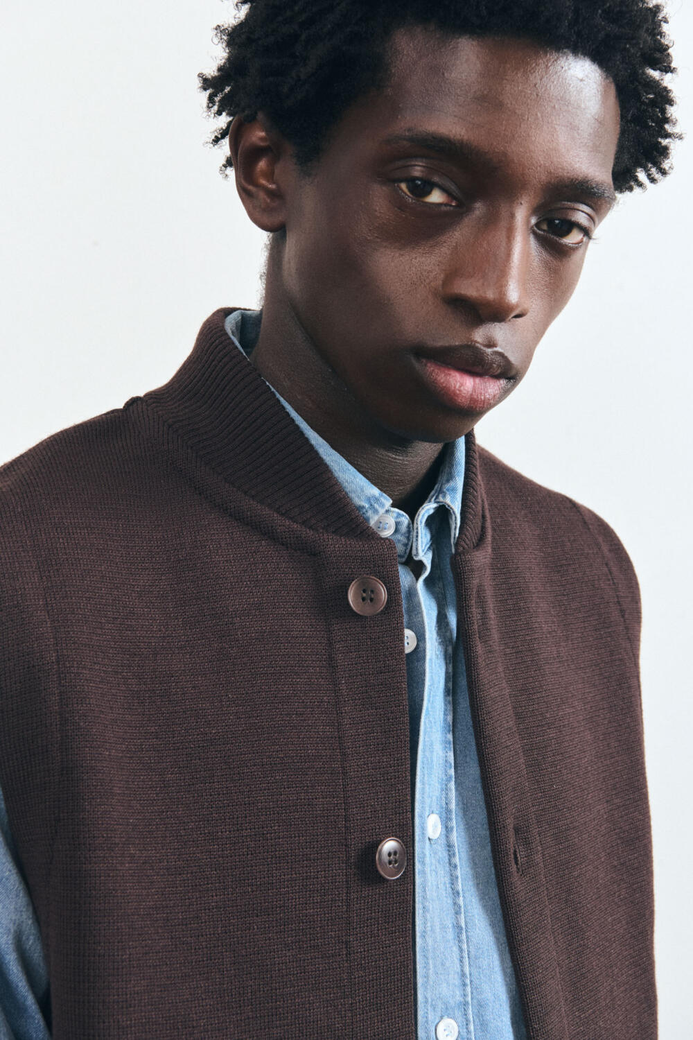 GARY - SLEEVELESS CARDIGAN - XL, GREY