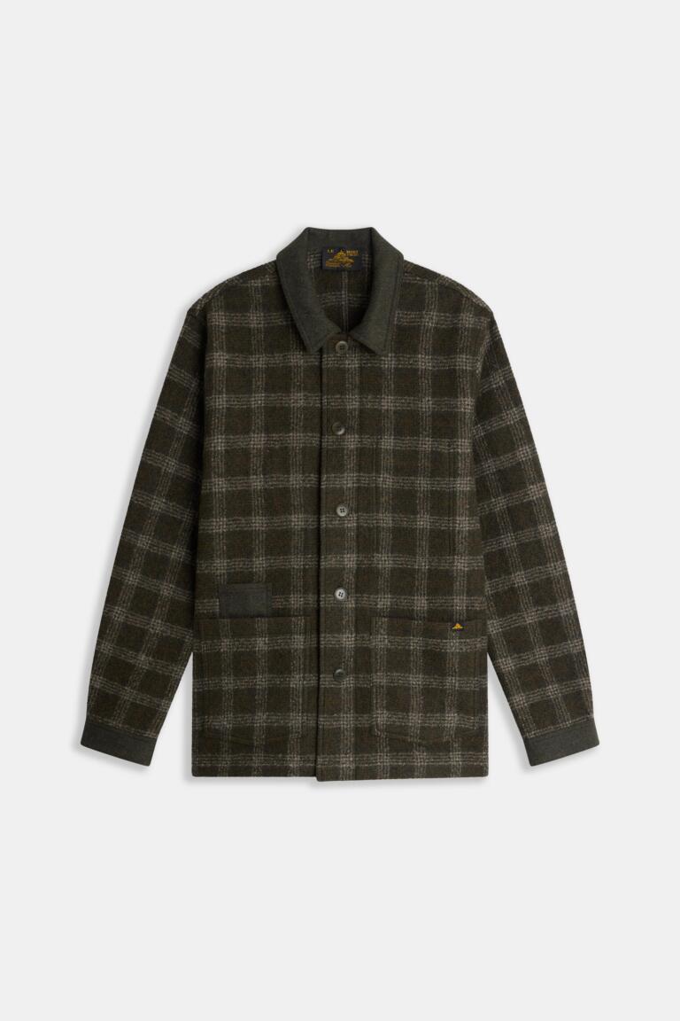 VALENAM-CHECK WORKWEAR JACKET - KAKI