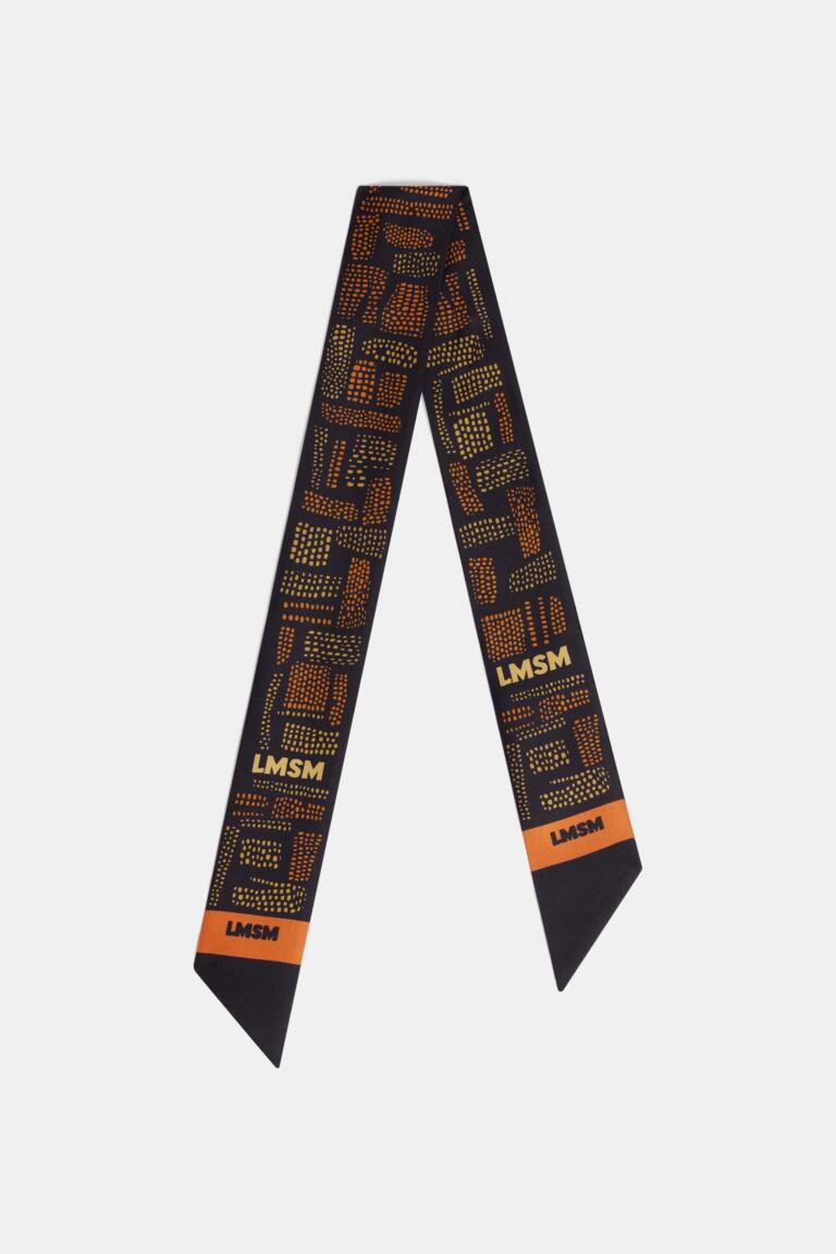 ADELAIDE - FOULARD EN SOIE - MARRON, seconde vue
